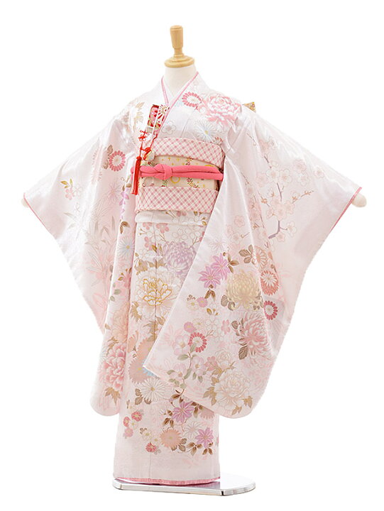 楽天市場 753 七五三 着物 7歳 フルセット 女の子 レンタル 7640 Cotocomachi 白花 四つ身 子供 お祝い着 正月 7歳 7才 きものレンタル 新品足袋プレゼント 往復送料無料 レンタル 京都かしいしょう