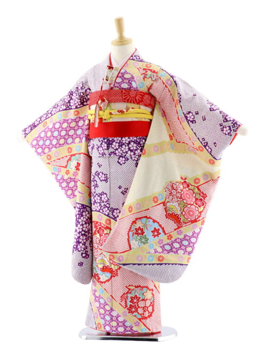 楽天市場 七五三 7歳 着物 正絹 フルセット 女の子 七五三レンタル 7歳 袋帯 7656 紫地 のしめ 花 絞り 正絹 ピンク地 絞り 753 女児 七五三 着物 レンタル 四つ身 袋帯 子供 お祝い着 正月 7才 正絹 きものレンタル 新品足袋プレゼント 往復送料無料