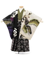 753|七五三 3歳 着物 レンタル 3歳|七五三 着物レンタル2469JAPANSTYLE 絵羽白黒鷹に松 ブランド ☆新品…
