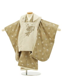 七五三 着物 3歳 レンタル 七五三 3歳 被布 セット 4208JILLSTUART ベージュ刺繍花xサンドベージュ 女の子 七五三レンタル 3歳 女児 被布 三歳女児 被布コート 子供 お祝い着 正月 3才 きものレンタル 新品足袋プレゼント 往復送料無料【レンタル】