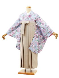 卒業式袴セット 小学生 ジュニア袴 レンタル 小学生 卒業式袴レンタル 女の子 Z273うすパープル牡丹xベージュ 袴レンタル 卒業式 袴セット 卒業袴 小学校の卒業式 十三参り 女児 12歳 12才 ジュニア 新品足袋プレゼント 往復送料無料【レンタル】