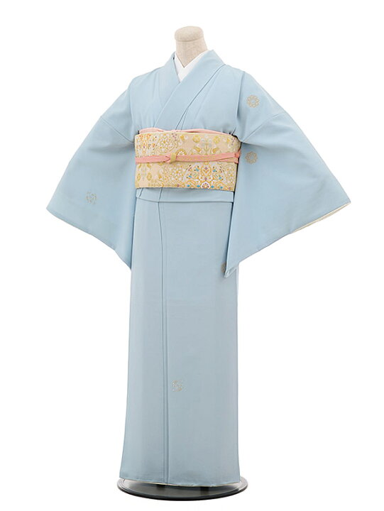 楽天市場】着物 小紋 レンタル 着物セット レンタル着物 t770 水色地  