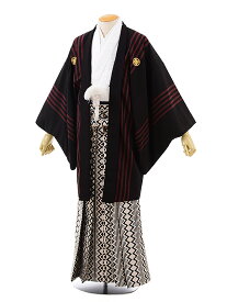 成人式 レンタル 紋付き袴 男袴 卒業式 男性用袴 men0090 黒ワインストライプ×白黒 L 紋服 メンズ袴 フルセット 往復送料無料 羽織袴レンタル 着物レンタル 袴レンタル 男性着物 二十歳 正月 和服 20 1月 【レンタル】