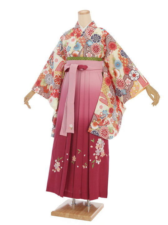 楽天市場 卒業式 袴 レンタル 女 レトロ モダン 女性 レンタル 女袴レンタル H259 薄黄みどり 花柄 X ピンクぼかし袴 卒業式袴セット 着物 レンタル 二尺袖 着物 袴 フルセット 女性 レディース 大人 大学生 専門学生 卒業式 謝恩会 新品足袋プレゼント 往復送料無料