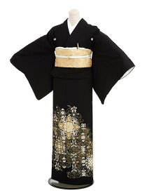 〔黒留袖 レンタル〕レンタル留袖5275山口美術織物花紋(yamaguchi留袖)〔往復送料無料〕〔新品足袋プレゼント〕〔黒留袖/着物レンタル〕〔女性和服〕〔留袖〕〔黒留袖 セット〕〔とめそで トメソデ〕留袖 レンタル留袖レンタルfy16REN07【レンタル】