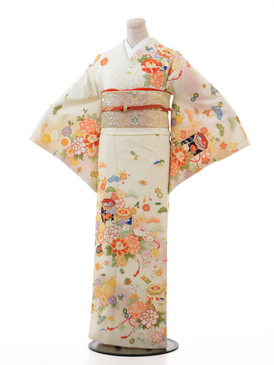楽天市場】訪問着 レンタル 結婚式 t629JAPANSTYLE クリーム色貝桶 