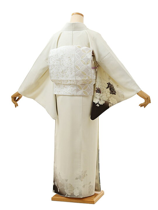 楽天市場】訪問着レンタルtc973 JAPANSTYLEクリーム芍薬(化繊) 新品  