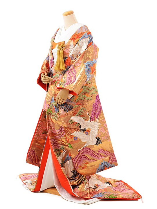 楽天市場】色打掛 着物 神社婚 和装 花嫁衣裳 1AI0244遠山に草花 古典