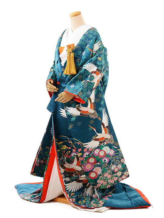楽天市場】色打掛 着物 神社婚 和装 花嫁衣裳 1AI904 ターキーブルー地 