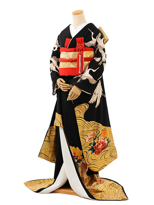 花嫁和装 レンタル 着物 花嫁衣裳 黒 お引き 着物レンタル 古典 引き振袖 貸衣装フルフル 黒引き振袖レンタル レトロ 結婚式 花嫁振袖レンタル 二次会
