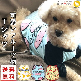 ＼最終日★300円クーポン／ 犬 服 犬服 犬の服 【はっぴーDOG】 ショート丈 フルーツ柄 スイカ バナナ チェリー カットソー Tシャツ 袖あり長袖 半袖 【春 夏 春夏 春服 夏服 春物 夏物 夏用】【男の子 小型犬 中型犬】