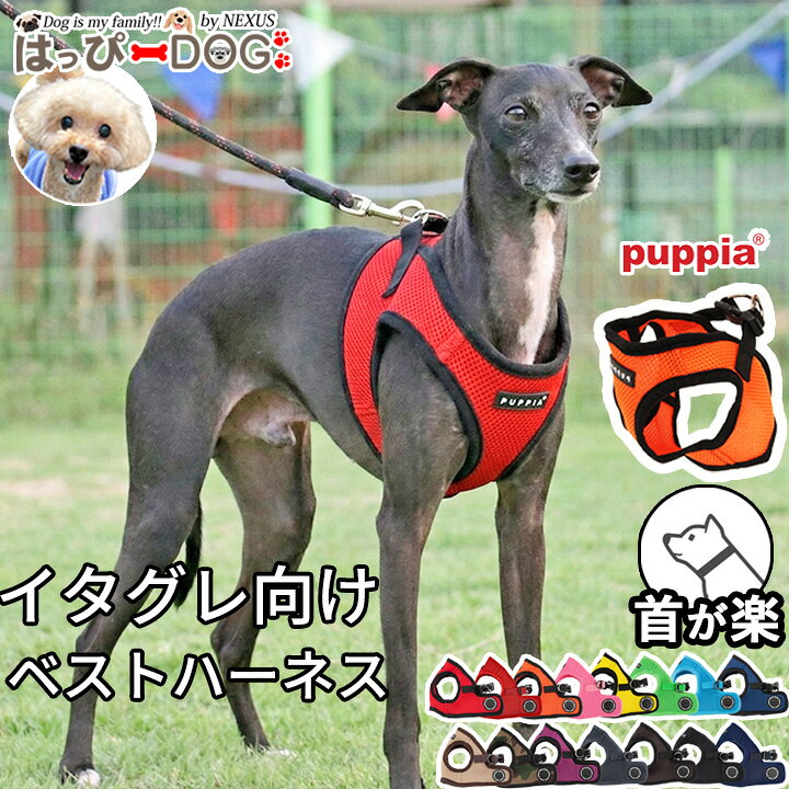 楽天市場 イタグレ イタリアングレーハウンド 犬用ハーネス ソフトハーネス ベストハーネス ハーネス ドット柄 犬用 Puppia パピア 正規品 マジックテープ 胴輪 犬服 犬 服 犬の服 ドッグウェア 秋 冬 秋冬 冬服 中型犬 服 サイズ かわいい犬服屋さん はっぴーdog
