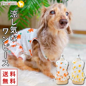 ダックス 服 ダックスフンド犬 犬服 犬の服 フルーツ柄 ワンピース キャミソール 袖なし 袖無し 涼しい 【春 夏 春夏 春服 夏服 春物 夏物 夏用】