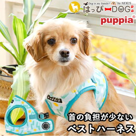 ハーネス 犬 ドット柄 首の負担が少ない 小型犬 中型犬 子犬 パピア PUPPIA 可愛い ハーネス犬用 犬のハーネス 柔らかい ベストハーネス パピー 超小型犬 極小 簡単装着 抜けない 脱げない 胴輪 シニア犬 【春 夏 春夏 春服 夏服 春物 夏物 春服】