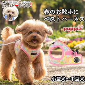 ふんわり春色ベストハーネス 犬 ハーネス パピア PUPPIA 春夏 ソフトハーネス 小型犬 中型犬 胴輪 おしゃれ パステル バックル マジックテープ 【春 夏 春夏 春服 夏服 春物 夏物 春服】