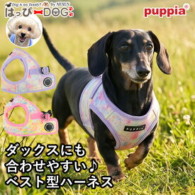 ダックス ダックスフンド ベストハーネス 犬 ハーネス パピア PUPPIA 春夏 ソフトハーネス 小型犬 中型犬 胴輪 おしゃれ パステル バックル マジックテープ 【春 夏 春夏 春服 夏服 春物 夏物 春服】