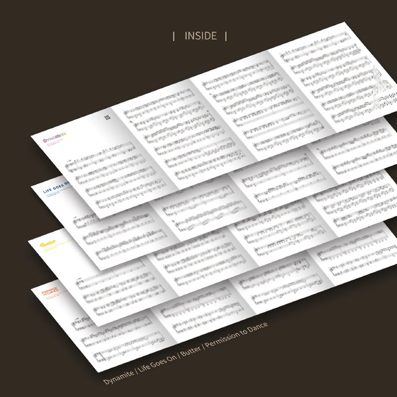 【ショップ特典付き】 BTS Piano Sheet Music (Package)(BTS ピアノ楽譜セット（4曲） 初中級レベル ピアノアレンジ  公式 グッズ) | k-cosmetics