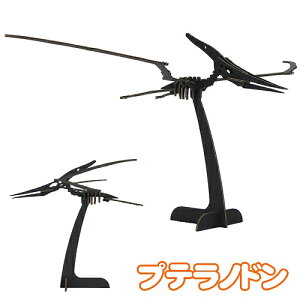 【12点までメール便も可能】ハコモ プテラノドン BLACK  [ペーパークラフト 恐竜 ダイナソー 手作り 段ボール 組立式 工作キット 小学生 夏休み 置物 インテリア 飾り おもちゃ 玩具 子ど
