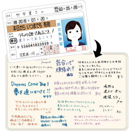 楽天市場 メッセージカード 寄せ書き 免許証の通販