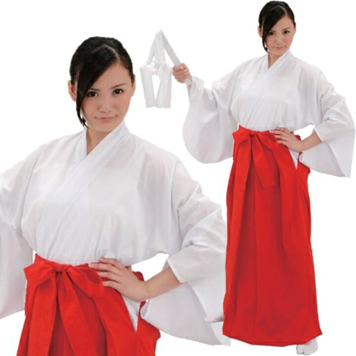 工場直送 S M L Xl 2xl 3xl 4xl 5xl 巫女 コスプレ 巫女さん 仮装 5点セット コスチューム衣装 巫女服 レディース 衣装 巫女装束 和服 着物 ミニ丈 みこ衣装 イベント ハロウィン 白 赤 大きいサイズ Ie Monogatari Jp
