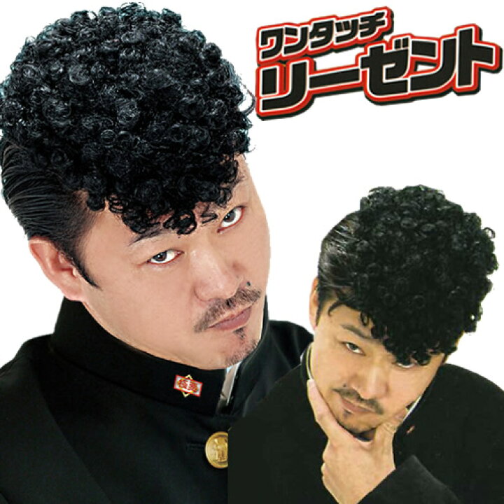 楽天市場 リーゼント かつら ワンタッチリーゼント 黒 リーゼント かつら ヤンキー コスプレ リーゼント カツラ 学ラン 長ラン 不良 今日から俺は ツッパリ 応援団 体育祭 つっぱり 氣志團 なりきり 男装 学生 イベント 催事 仮装 マラソン C 0356