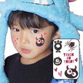 【15点までメール便も可能】R KIDSシール　ピンクモンスター　　［子供用 フェイスシール ボディシール ハロウィン イベント コスプレ 仮装 SNS映え ハロウィンメイク］【_831843(894115)】