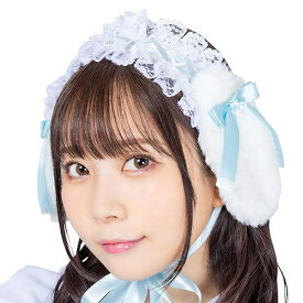 【3点までメール便も可能】Lyrical pallet ヘッドドレス 白うさぎ　　[うさ耳 コスプレ なりきり ヘアアクセサリー かわいい 可愛い 頭飾り たれ耳 ウサ耳 アニマル ハロウィン イベント]【B-3333_900566】
