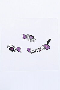 【20点までメール便も可能】 アイメイク6(purple heart) [ハート 紫 黒 ブラック ダーク フェイスシール ボディシール アートシール ハロウィンメイク イベント ライブ スポーツ観戦 SNS映え