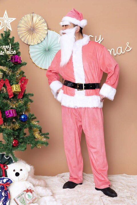 Gogo サンタ クリスマスサンタコス サンタ コスプレ メンズ かっこいい 公式 サンタ コスプレ メンズ フルセット 衣装 コスチューム 男性用 9色 GOGOサンタさん サンタクロース 男 ひげ付き クリスマス 衣装 忘年会 サンタコス レッド ブラック ホワイト ブルー ピンク イエロー オレンジ カラフルサンタ クリアストーン公式ショップ