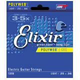 エレキギター弦 保証 OUTLET SALE 《エリクサー》 Elixir #12050 POLYWEB ポリウェブ ライト 10-46 ネコポス 《エレキギター弦》 Light