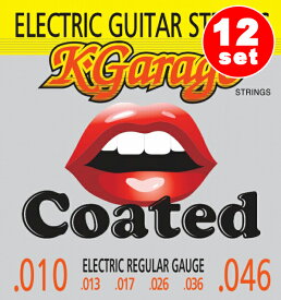 K-Garage E/G 10-46HQC Electric レギュラーゲージ (10-46) 《エレキギター弦/コーティング弦》【12セット】【送料無料】