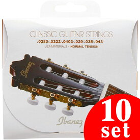 Ibanez Accessory Series ICLS6NT 6st/Normal Tension (Clear Nylon & Silver Plated Wound / 28-43) 《クラシックギター弦》【10セット】【送料無料】