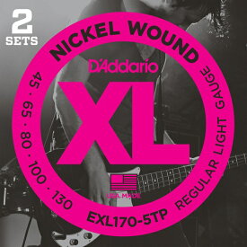 D'Addario EXL170-5TP Nickel Round Wound - Twin Packs 《ベース弦》 ダダリオ