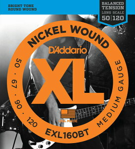 D'Addario EXL160BT XL Balanced Tension (50-120)《ベース弦》【5セット】 【送料無料】