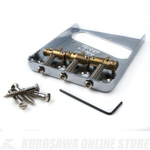 Fender 3-Saddle American Vintage "Hot Rod" Telecaster Bridge Assembly with Compensated Brass Saddles, Nickel 《ギターパーツ/ブリッジ》(ご予約受付中)