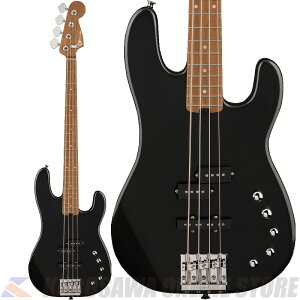 Charvel Pro-Mod San Dimas Bass PJ IV, Caramelized Maple, Metallic Black