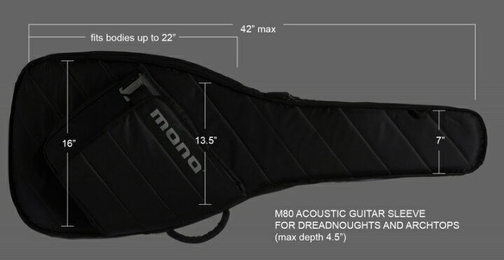 楽天市場】MONO CASE M80 series Acoustic Guitar Sleeve M80-SAD-ASH 