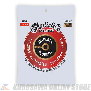 Martin Authentic Acoustic Lifespan 2.0 Guitar Strings 80/20 Bronze (Light)[MA540T]�y�l�R�|�X�z