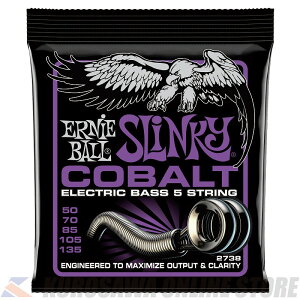 ERNIE BALL Power Slinky Cobalt 5-String Electric Bass Strings 50-135 Gauge [2738] (���\���t��)