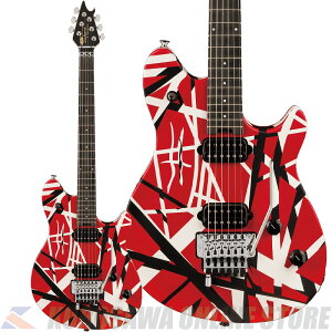EVH Wolfgang Special Striped Series, Ebony, Red, Black, and White (\t)