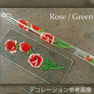 HALL CRYSTAL A Flute Offset:Red Rose with Green �i���[�Y/�O���[���j[21515]