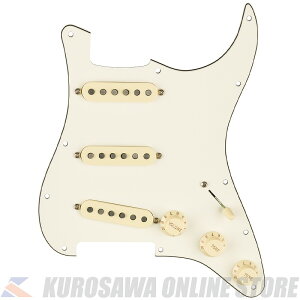 Fender Pre-Wired Strat Pickguard, Custom Shop Texas Special SSS, Parchment 11 Hole PG (\t)