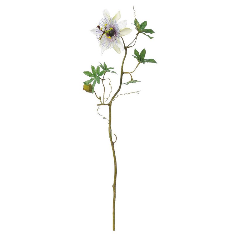 【ポイントUP】asca 時計草（1輪 つぼみ1個） 花材 造花
