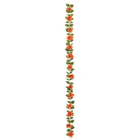 トロピカルハイビスカスガーランド（14輪） (ワイヤー入) オレンジ 造花 花材[G-L] 撮影 小道具 小物 撮影用