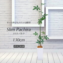 【観葉植物造花】スリムパキラ130cm鉢植【光触媒インテリアフェイクグリーン大型人工観葉植物SC/CT触媒お祝い開店祝い開院祝い】