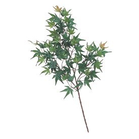 人工観葉植物 モミジ(グリーン) 61cm 紅葉 スプレイ 枝 観葉植物 造花 フェイクグリーン 光触媒 CT触媒 インテリア