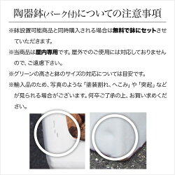 【フェイクグリーンポット鉢】アークオリジナル角陶器鉢Mサイズ(中サイズ)バーク付【人工観葉植物観葉植物造花インテリア】