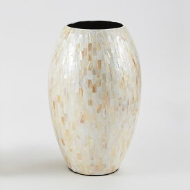 シェルベース・フェーベ（L） パール 35cm 花器 花瓶 フラワーベース アレンジメント 資材