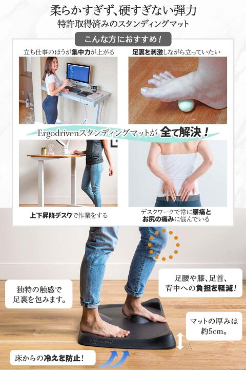 楽天市場】エルゴドリブン Ergodriven スタンディングデスク マット 