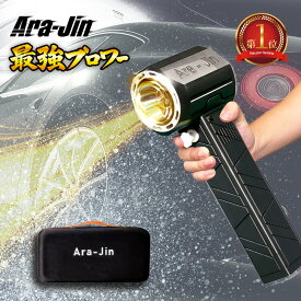 最強 ブロワー 洗車 充電式 嵐神 ARAJIN 超強力ターボファン ブラシレスモーター 急速充電 64mm 8000mAh バッテリー 小型 ミニ 暴風 ブロア ブロアー 軽量